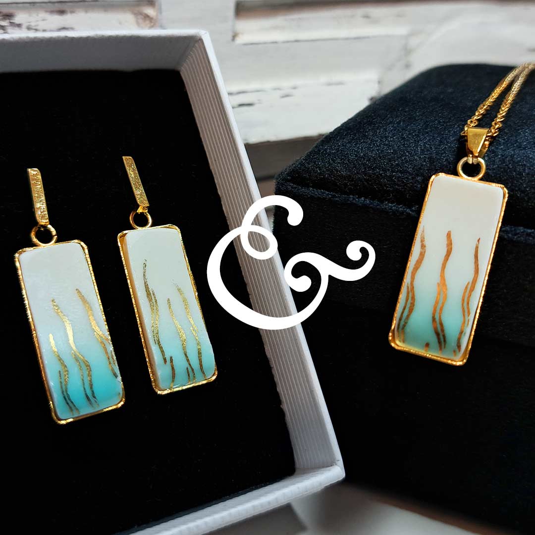 Artucci jewelry with old ceramics and porcelain